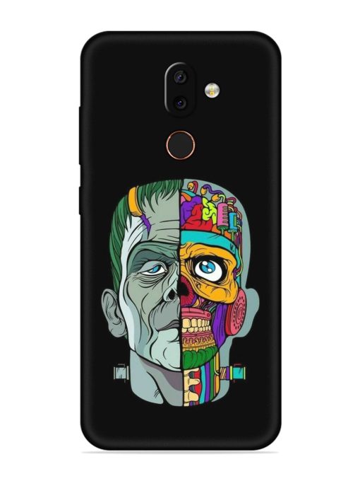 Men Vs Skull Embossed Soft Silicone Case for Nokia 7