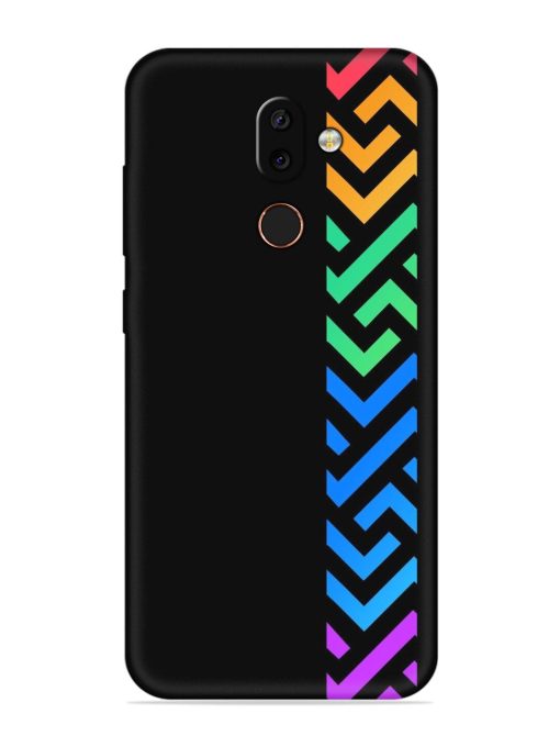 Colorshape Stripes Embossed Soft Silicone Case for Nokia 7 Zapvi