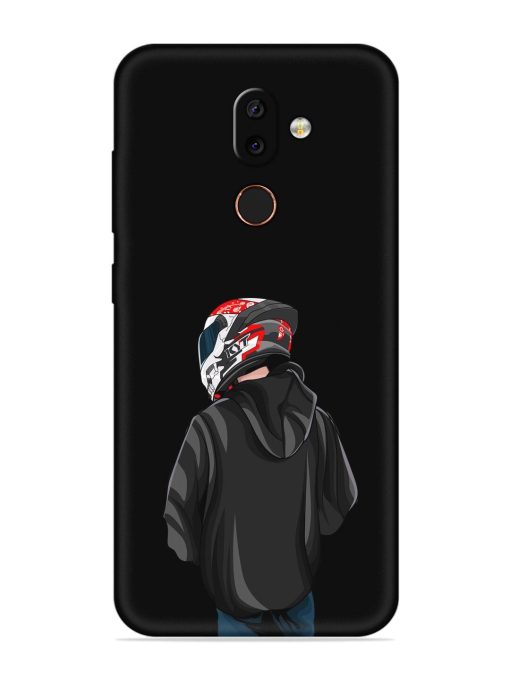 Motorcycle Rider Embossed Soft Silicone Case for Nokia 7 Zapvi