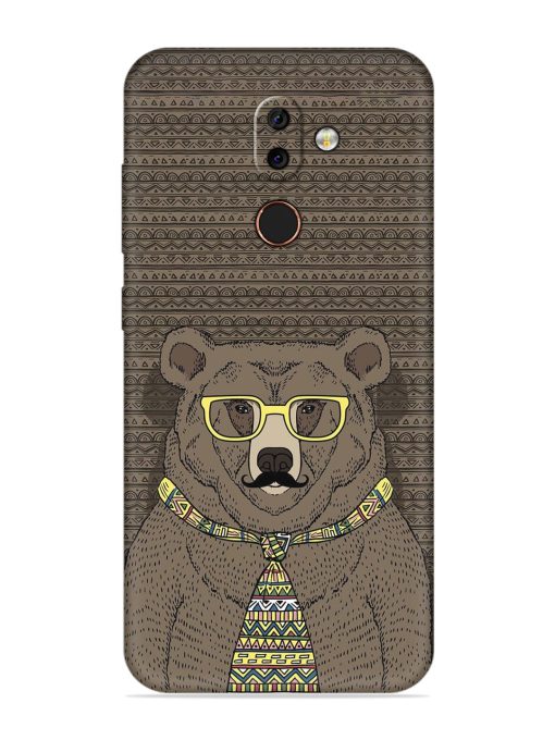 Grizzly Bear Embossed Soft Silicone Case for Nokia 7