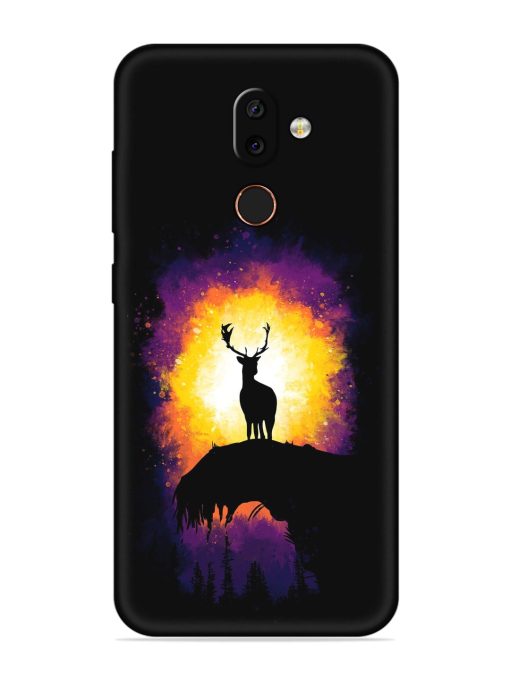 Elk Animal Art Embossed Soft Silicone Case for Nokia 7 Zapvi