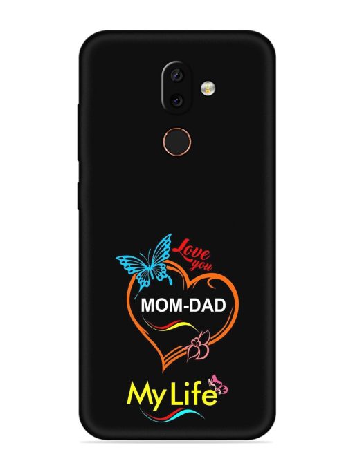 Love You Mom Dad Embossed Soft Silicone Case for Nokia 7 Zapvi