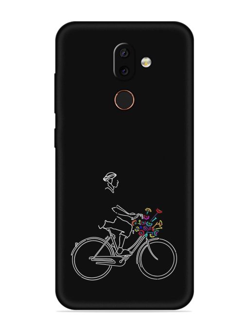 Minimalist Cycle Art Embossed Soft Silicone Case for Nokia 7