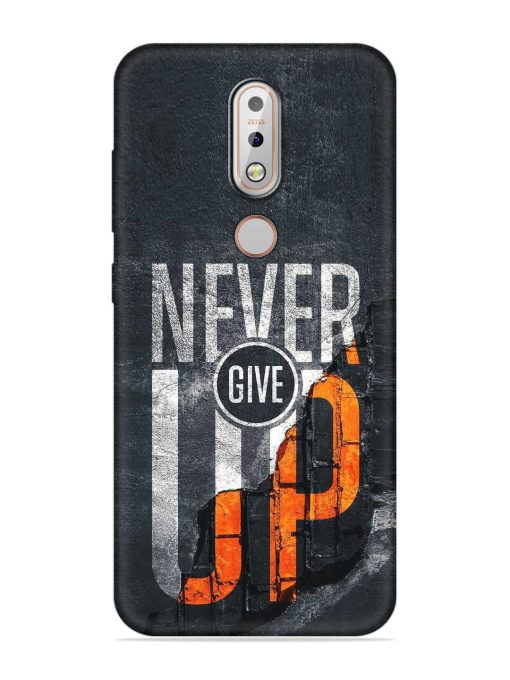 Never Give Up Embossed Soft Silicone Case for Nokia 7.1