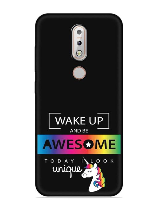 Inspirational Quote Unicorn Embossed Soft Silicone Case for Nokia 7.1