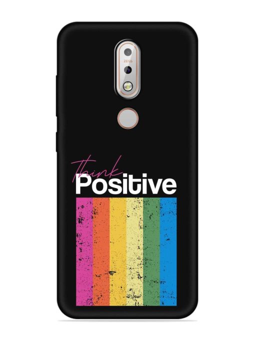 Think Positive Typography Embossed Soft Silicone Case for Nokia 7.1 Zapvi