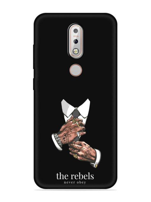 Rebels Slogan Man Embossed Soft Silicone Case for Nokia 7.1 Zapvi