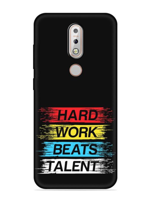 Hard Work Beats Embossed Soft Silicone Case for Nokia 7.1 Zapvi