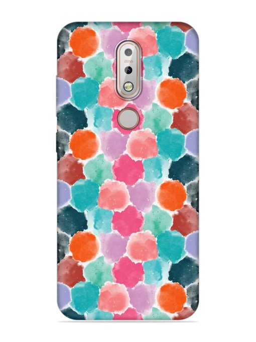 Colorful Seamless Pattern Embossed Soft Silicone Case for Nokia 7.1