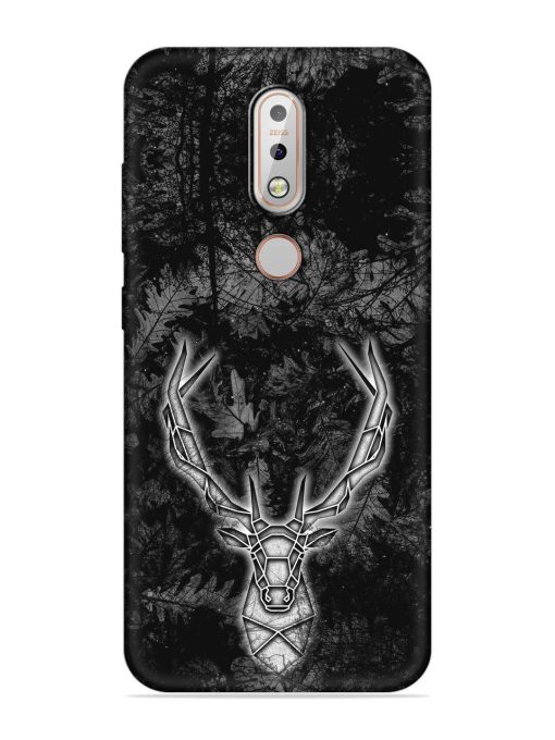 Ancient Deer Embossed Soft Silicone Case for Nokia 7.1