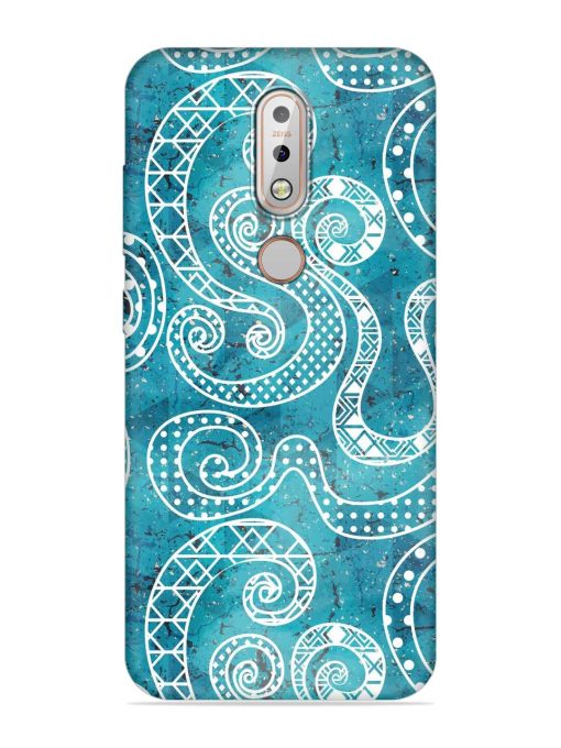 Vintage Curved Seamless Embossed Soft Silicone Case for Nokia 7.1 Zapvi