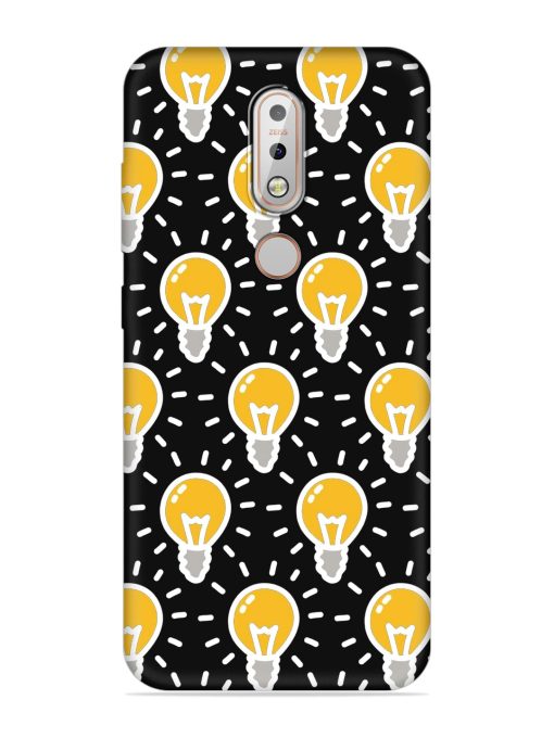 Light Bulb Seamless Embossed Soft Silicone Case for Nokia 7.1 Zapvi