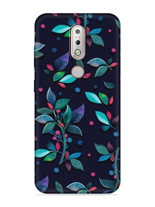 Decorative Watercolor Flower Embossed Soft Silicone Case for Nokia 7.1 Zapvi