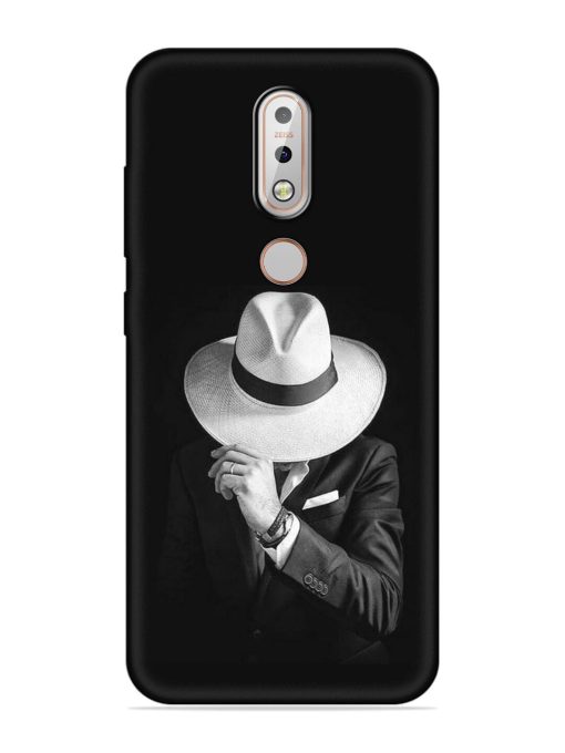 Men Under Hat Embossed Soft Silicone Case for Nokia 7.1 Zapvi