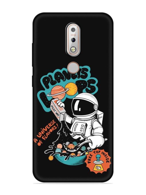 Planets Loop Embossed Soft Silicone Case for Nokia 7.1