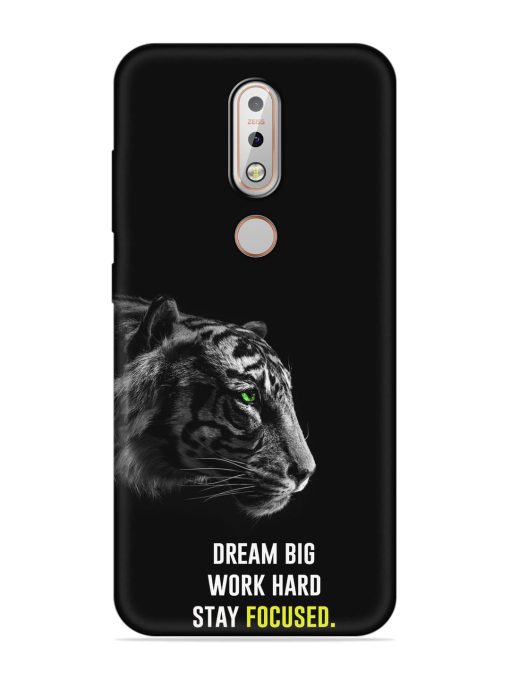 Dream Big Work Hard Embossed Soft Silicone Case for Nokia 7.1 Zapvi