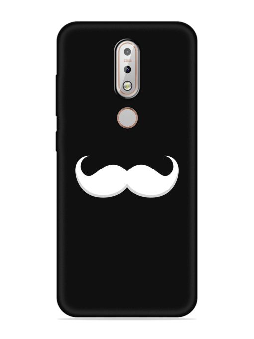 Mustache Vector Embossed Soft Silicone Case for Nokia 7.1 Zapvi