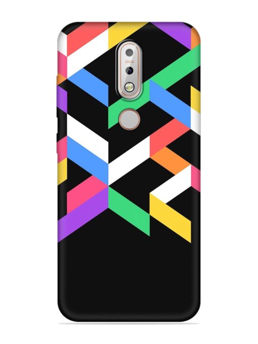 Colorshape Abstarct Embossed Soft Silicone Case for Nokia 7.1