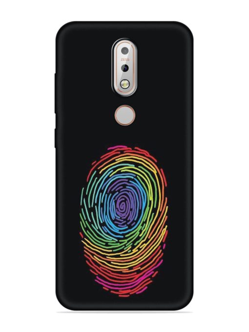 Fingerprint Of Thumb Art Embossed Soft Silicone Case for Nokia 7.1