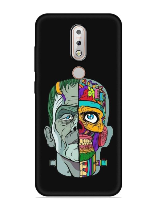 Men Vs Skull Embossed Soft Silicone Case for Nokia 7.1 Zapvi