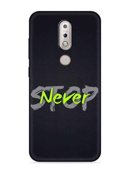 Never Stop Embossed Soft Silicone Case for Nokia 7.1