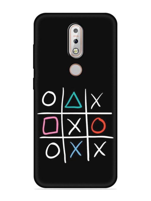 Super Neon Tic-Tac-Toe Embossed Soft Silicone Case for Nokia 7.1