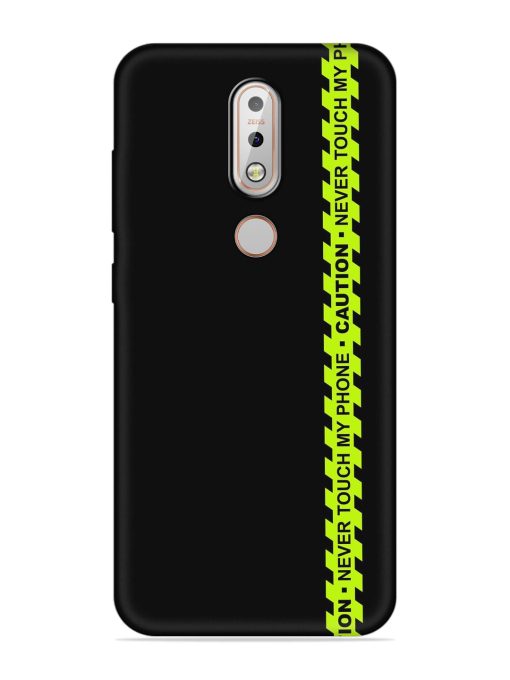 Never Touch My Phone Embossed Soft Silicone Case for Nokia 7.1 Zapvi