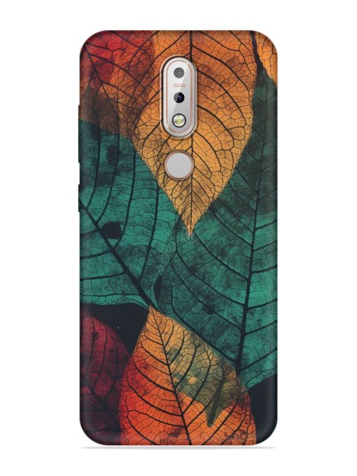 Leaves Artwork Embossed Soft Silicone Case for Nokia 7.1 Zapvi