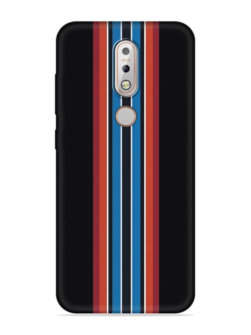 Vertical Strips Embossed Soft Silicone Case for Nokia 7.1 Zapvi