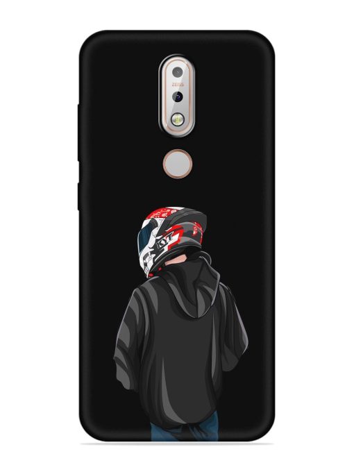 Motorcycle Rider Embossed Soft Silicone Case for Nokia 7.1 Zapvi