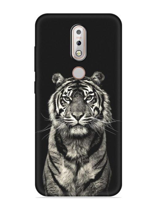 Tiger Art Embossed Soft Silicone Case for Nokia 7.1