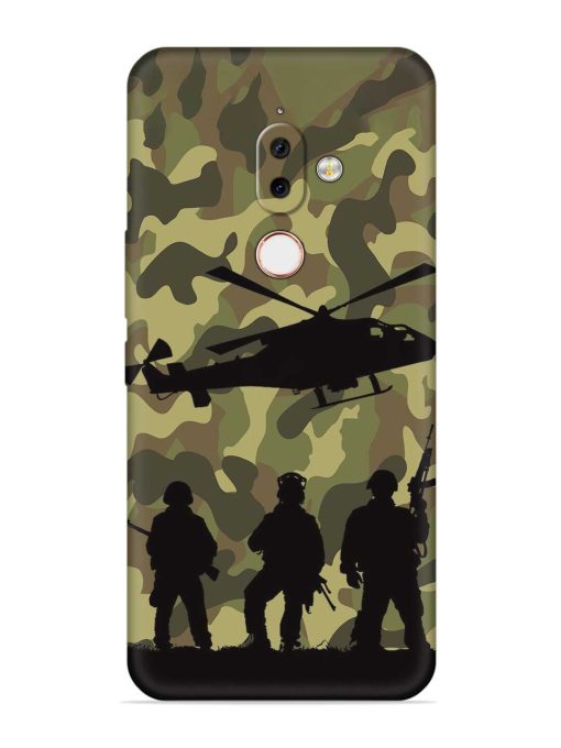 Army Heros Embossed Soft Silicone Case for Nokia 7.1 Plus Zapvi