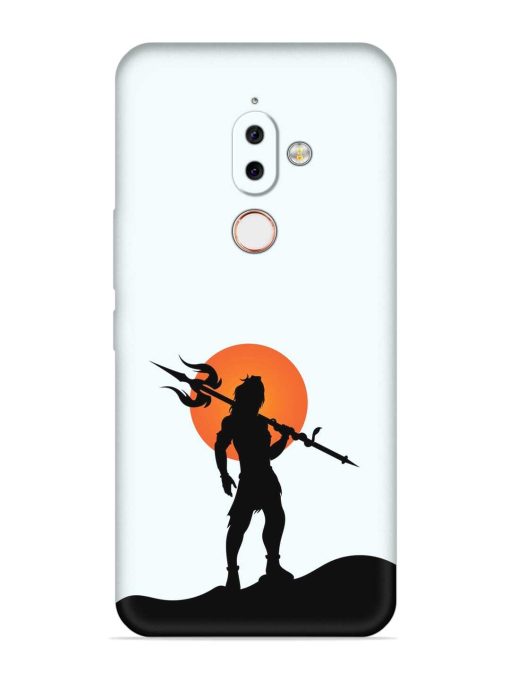 Lord Mahadev Trendy Embossed Soft Silicone Case for Nokia 7.1 Plus Zapvi