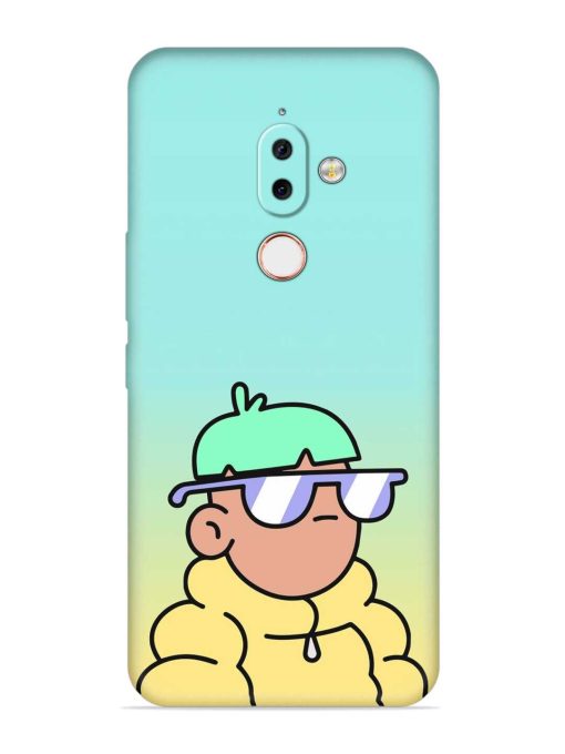 Doodles Cool Character Embossed Soft Silicone Case for Nokia 7.1 Plus Zapvi