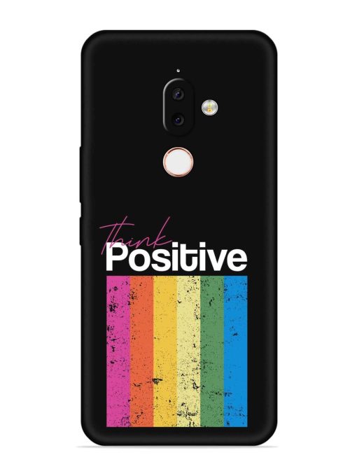 Think Positive Typography Embossed Soft Silicone Case for Nokia 7.1 Plus Zapvi