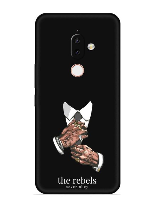 Rebels Slogan Man Embossed Soft Silicone Case for Nokia 7.1 Plus