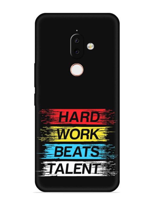 Hard Work Beats Embossed Soft Silicone Case for Nokia 7.1 Plus Zapvi