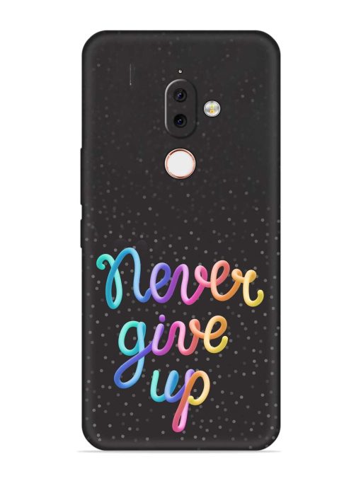 Colorful Stylized Rainbow Embossed Soft Silicone Case for Nokia 7.1 Plus Zapvi