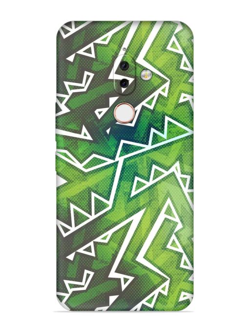 Green Graffiti Seamless Embossed Soft Silicone Case for Nokia 7.1 Plus Zapvi