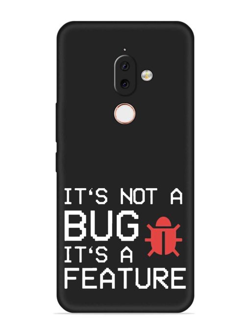 Not Bug Feature Embossed Soft Silicone Case for Nokia 7.1 Plus