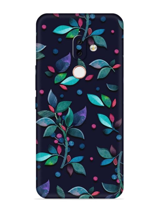 Decorative Watercolor Flower Embossed Soft Silicone Case for Nokia 7.1 Plus