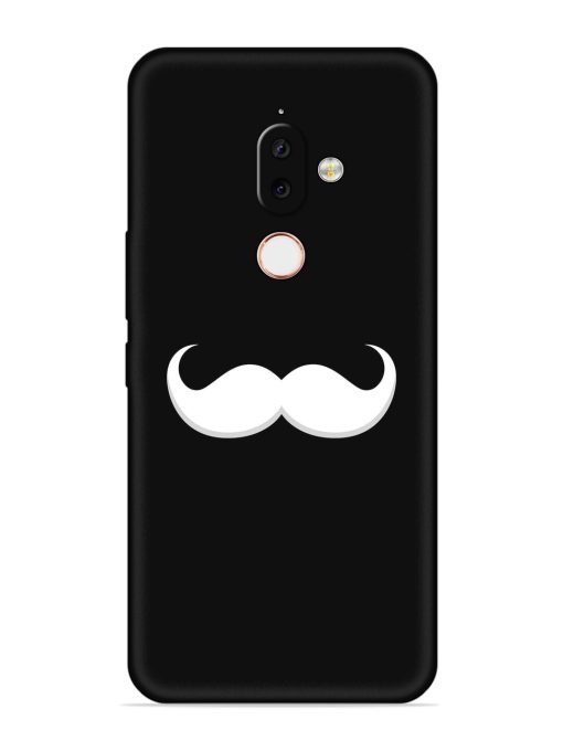 Mustache Vector Embossed Soft Silicone Case for Nokia 7.1 Plus Zapvi