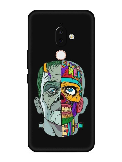 Men Vs Skull Embossed Soft Silicone Case for Nokia 7.1 Plus