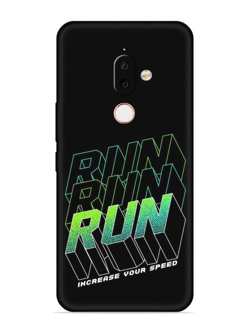 Run Embossed Soft Silicone Case for Nokia 7.1 Plus Zapvi