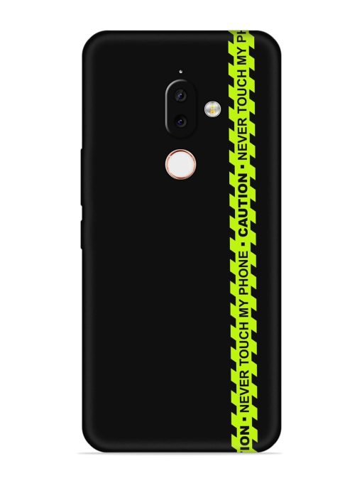 Never Touch My Phone Embossed Soft Silicone Case for Nokia 7.1 Plus Zapvi