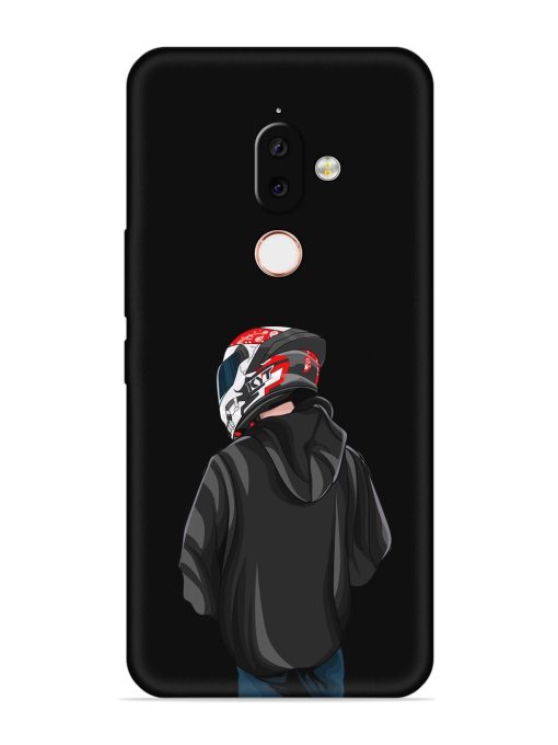 Motorcycle Rider Embossed Soft Silicone Case for Nokia 7.1 Plus Zapvi