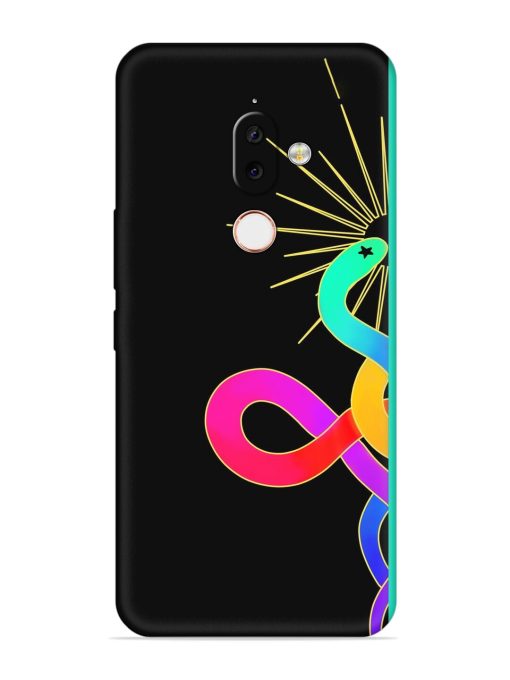 Art Geometric Abstraction Embossed Soft Silicone Case for Nokia 7.1 Plus