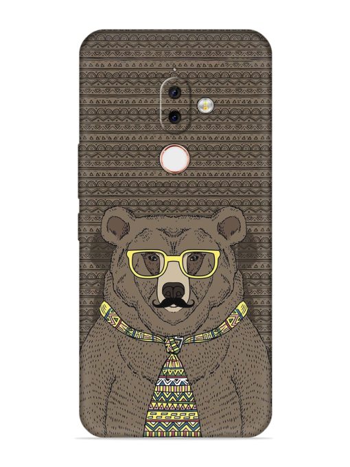 Grizzly Bear Embossed Soft Silicone Case for Nokia 7.1 Plus