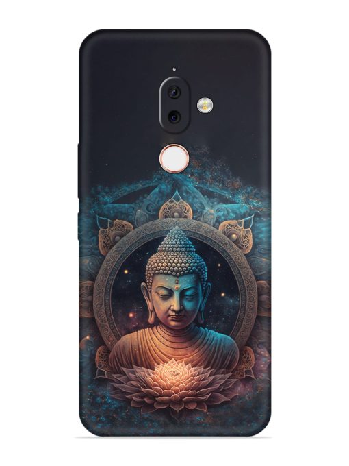 Gautam Buddha Embossed Soft Silicone Case for Nokia 7.1 Plus