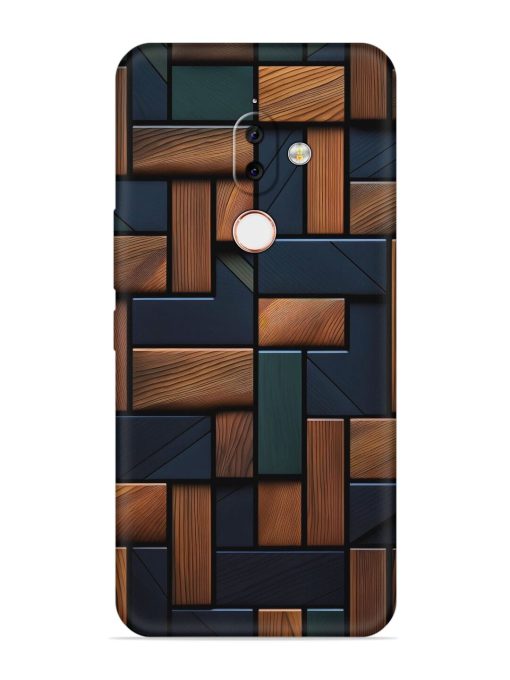 Wooden Background Cubes Embossed Soft Silicone Case for Nokia 7.1 Plus Zapvi